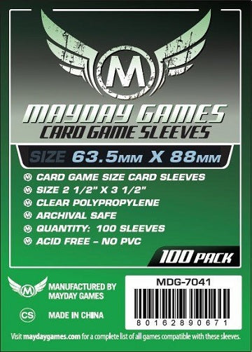 63.5mm x 88mm: Premium Card Sleeves 100 Pk