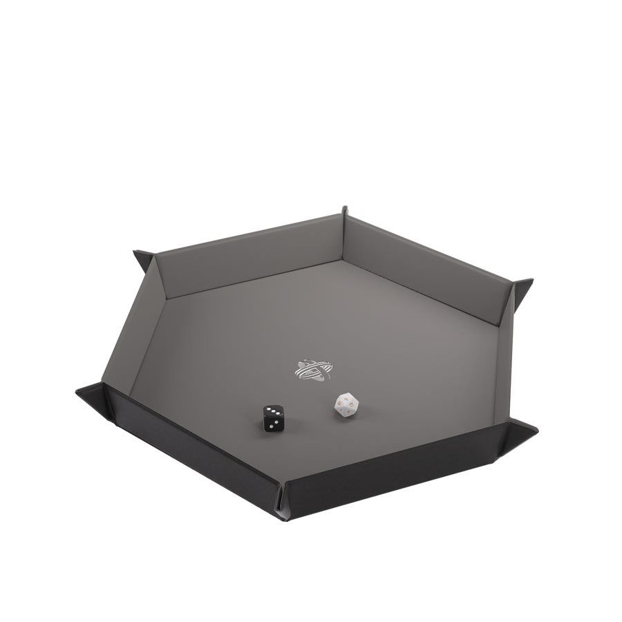 Magnetic Dice Tray Hexoganal: Black/Grey