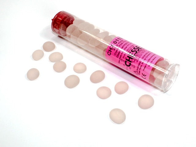 Crystal Pink Frosted Glass Gaming Stones (40+ pcs)