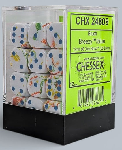 Brush Breezy/Blue d6 Dice Block (36 Dice)