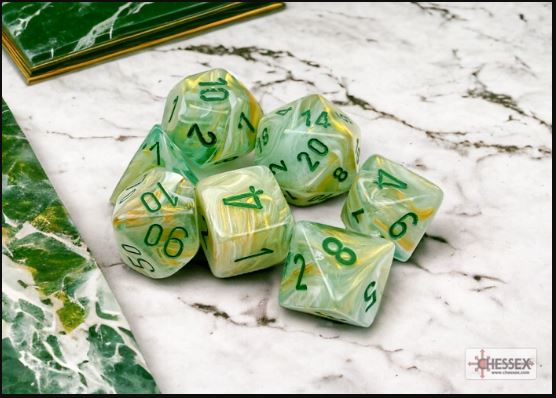 Marble Green/Dark Green (Polyhedral 7-Die Set)