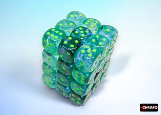 Borealis Kelp/Light Green d6 Dice Block (36 Dice)