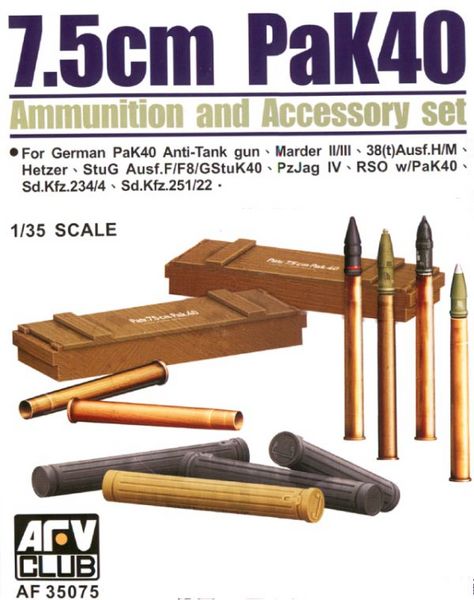 7.5 cm PaK40 Ammunition and Accessory Set