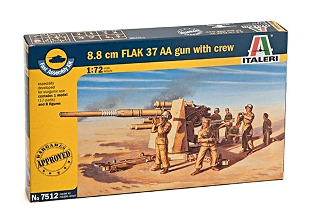 8.8 cm FLAK 37 AA Gun with Crew