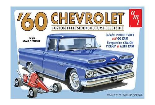 1960 Chevrolet Custom Fleetside Pickup Truck and Go Cart