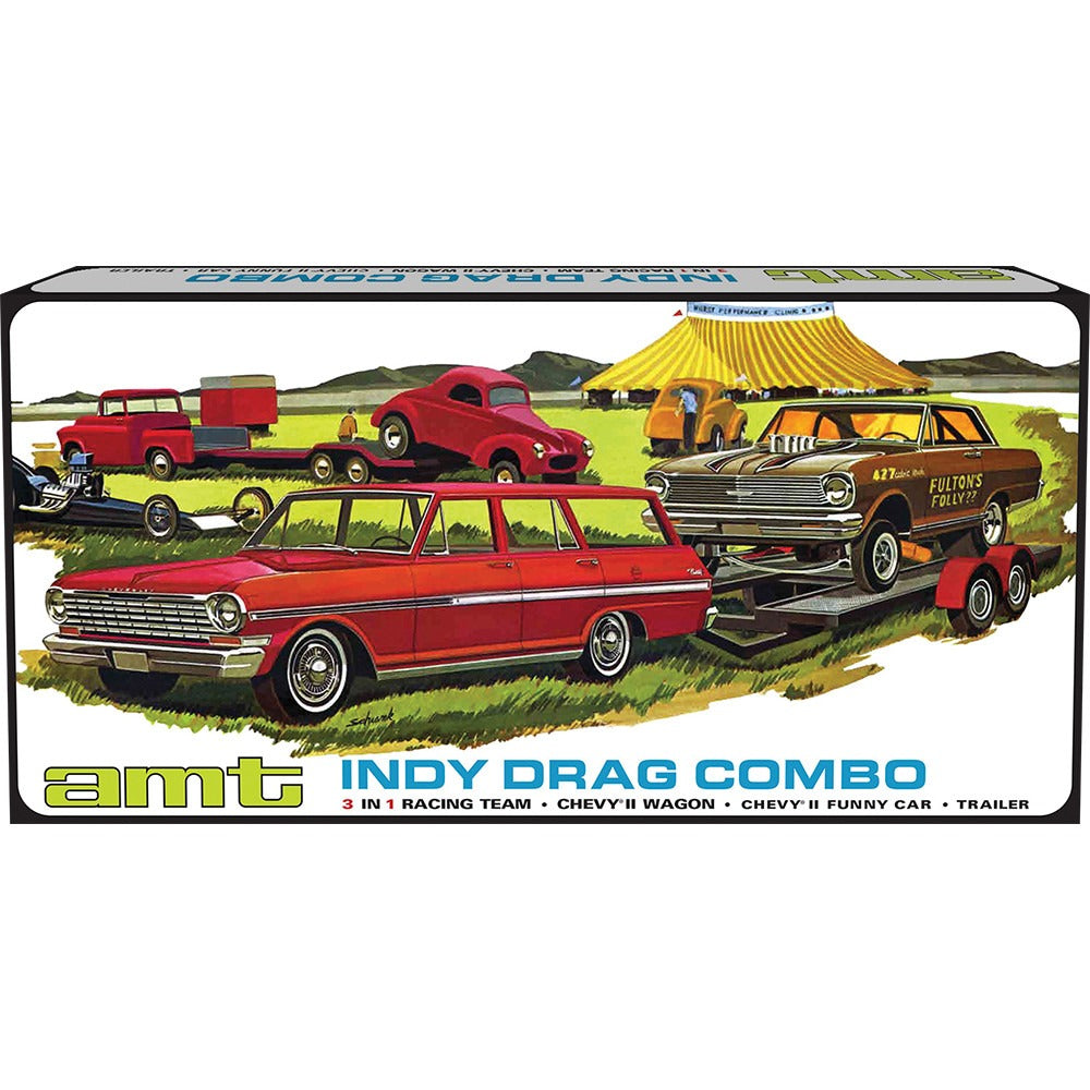 Indy Drag Combo 3 in 1 Racing Team Chevy II Wagon, Funny Car
