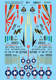 F-4B D&J uss Coral Sea VF-11USS 72nd scale Decals