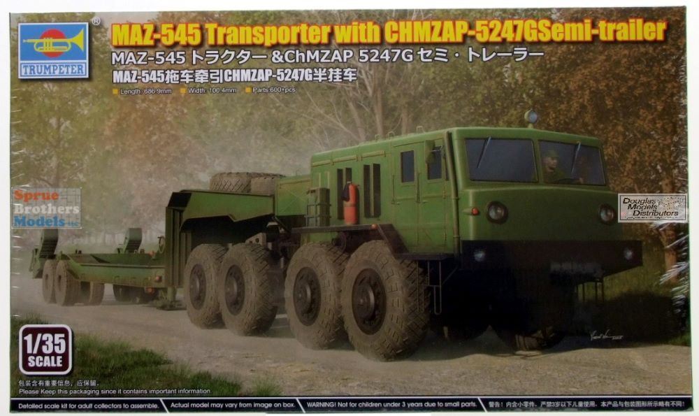 MAZ-545 Transporter w/CHMZAP-5247G Semi-Trailer