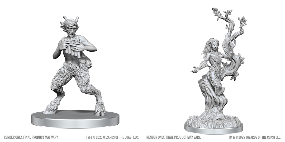 D&D Unpainted Minis: Satyr & Dryad