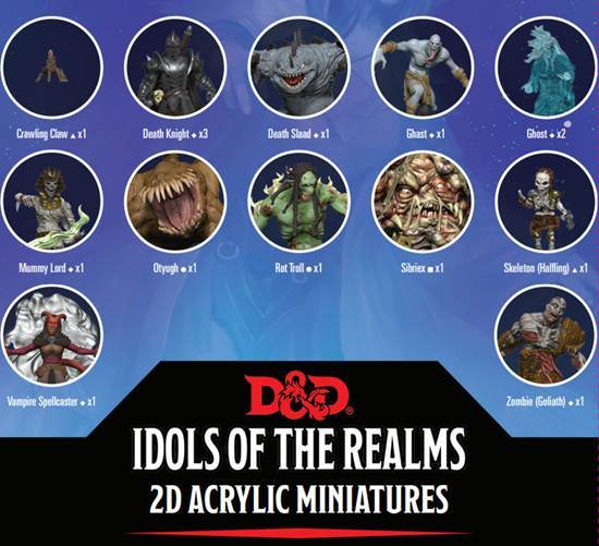 Idols Of The Realms 2D Minis: Boneyard Set 1