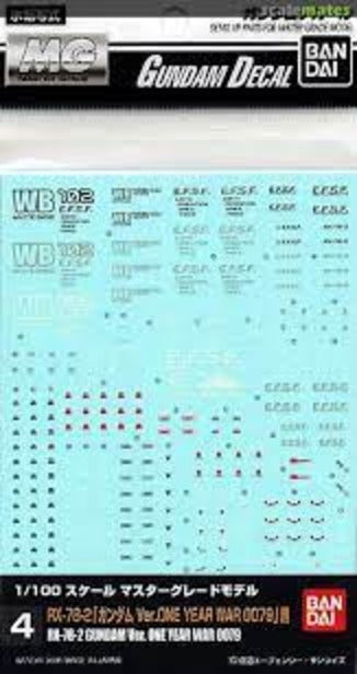 Gundam Decal Set - RX-78-2 Gundam Ver. One Year War 0079