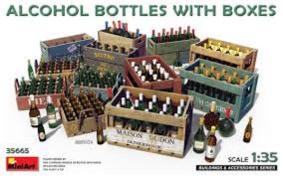Alcohol Bottles with Boxes