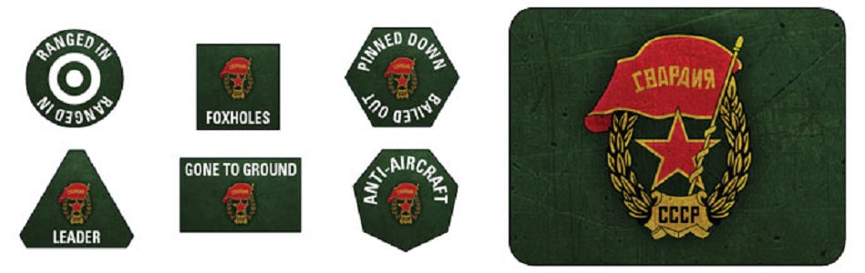 Flames of War Token and Objective Set: Soviet Guards