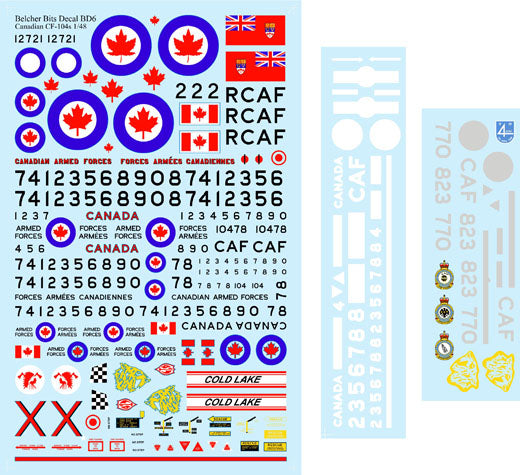 Canadian Cf 104 Starfighter Decals Imperial Hobbies 