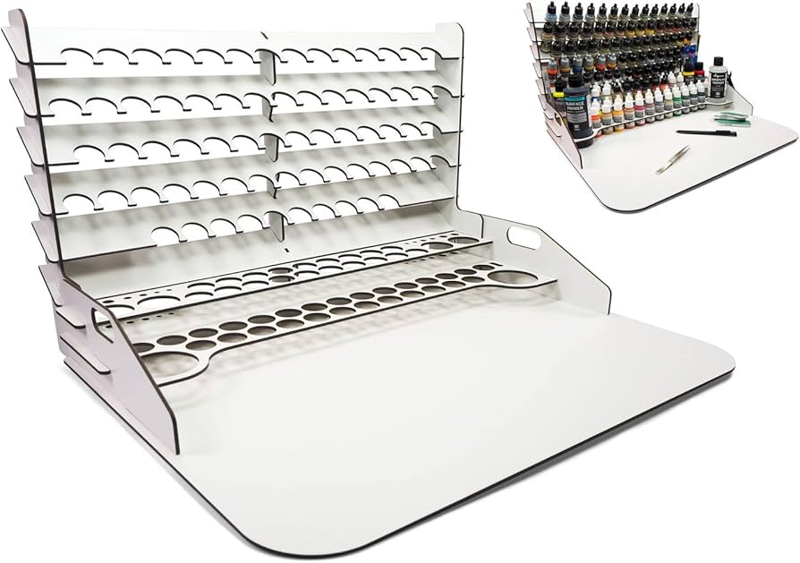 Paint Display & Work Station w/Vertical Storage 50cm x 37cm