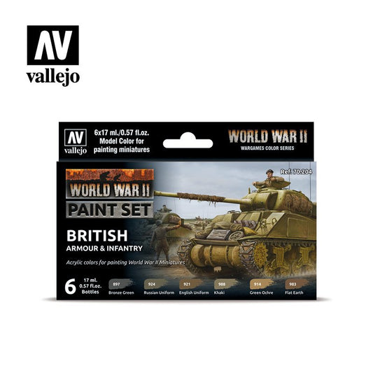 World War II Paint Set: British Armour & Infantry