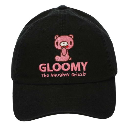 Gloomy Dad Cap Cotton Twill Heavy Wash Black