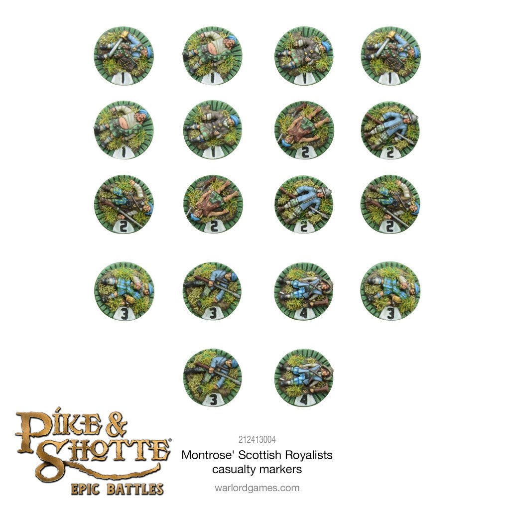 Pike & Shotte: Montrose' Scottish Royalists Casualty Markers