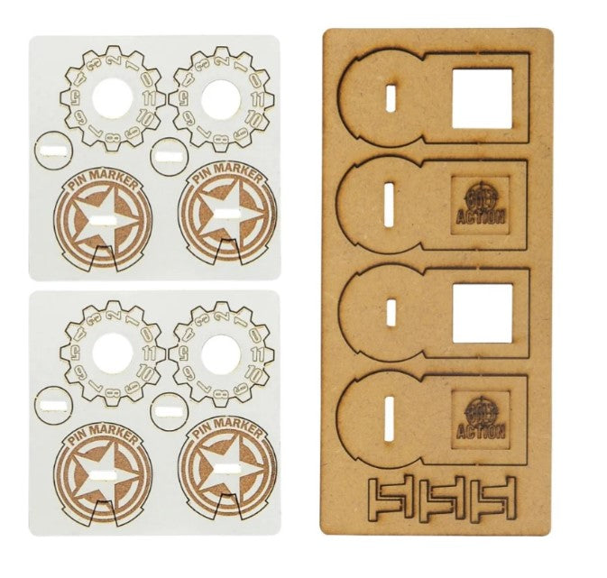 Bolt Action MDF Unit Pin Markers USA