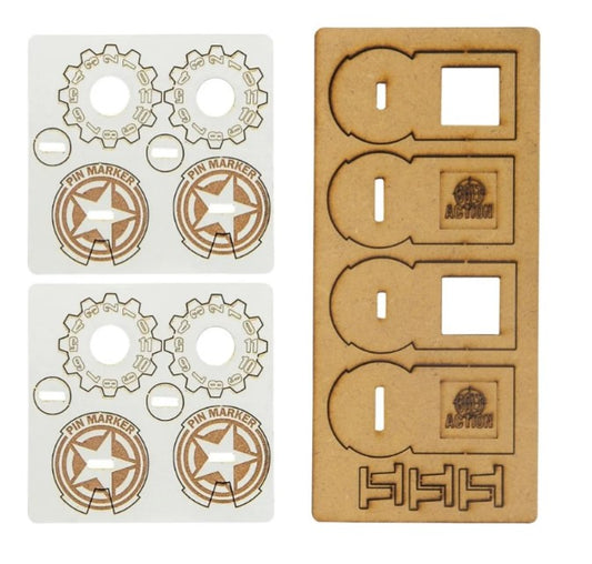 Bolt Action MDF Unit Pin Markers USA
