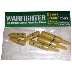 Warfighter, 6 Custom Bullet Dice