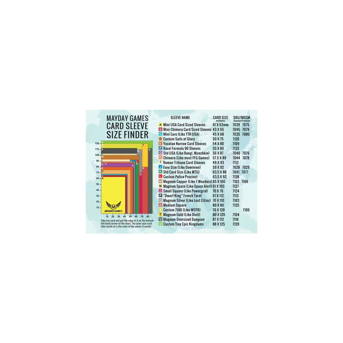 8 x 11 inch Sleeve Size Finder Guide Neoprene Mat