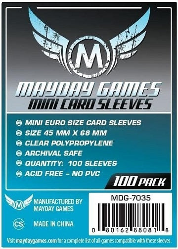 45mm x 68mm: Mini Card Sleeves 50Pk