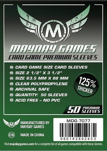 63.5mm x 88mm: Premium Card Sleeves 50 Pk