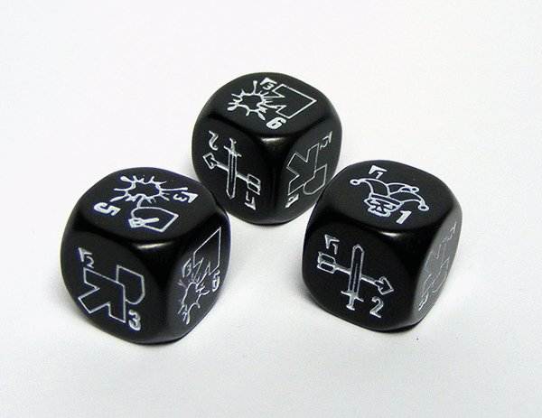 Open Combat Specialist Dice (Black)