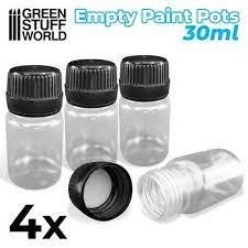 Empty Paint Pots 30mL (Pack of 4)