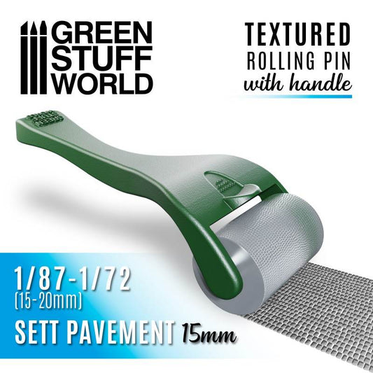 Roller with Handle: Sett Pavement 1/87-1/72 (15-20mm)