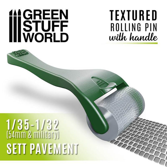 Roller with Handle: Sett Pavement 1/35-1/32 (54mm)