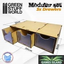 Modular Set Paint Rack (Drawers x3)