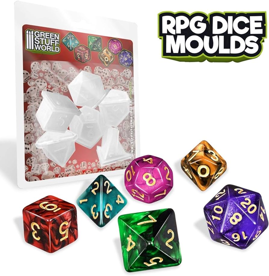 Silicone Polyhedral Dice Molds