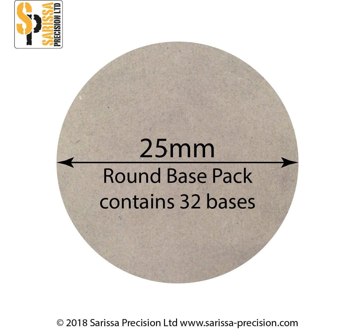 25mm Round Bases (3mm MDF)