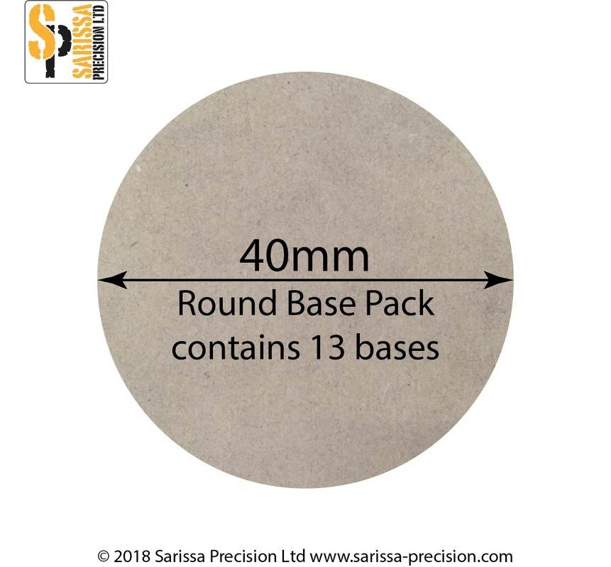 40mm Round Bases (2mm MDF)