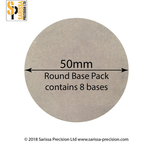 50mm Round Bases (3mm MDF)