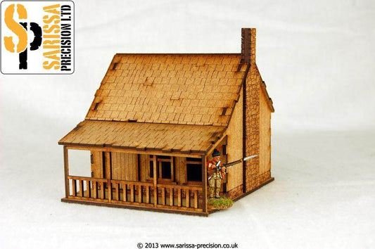 House with Porch and Stone Chimney (North America) (28mm)