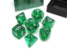 Translucent Green/ White (Polyhedral 7-Die Set)