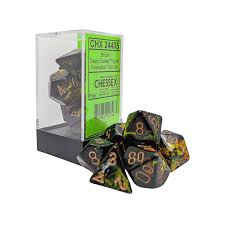 Brush Deep Forest/Gold Polyhedral 7-die Set