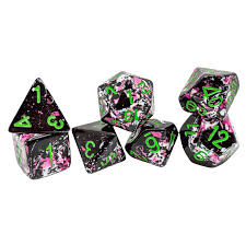 Brush Paintball/Green Polyhedral 7-Die Set