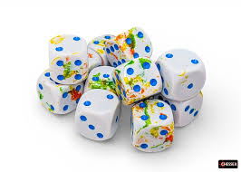 Brush Breezy/Blue 16mm d6 Block of Dice (12 Dice)