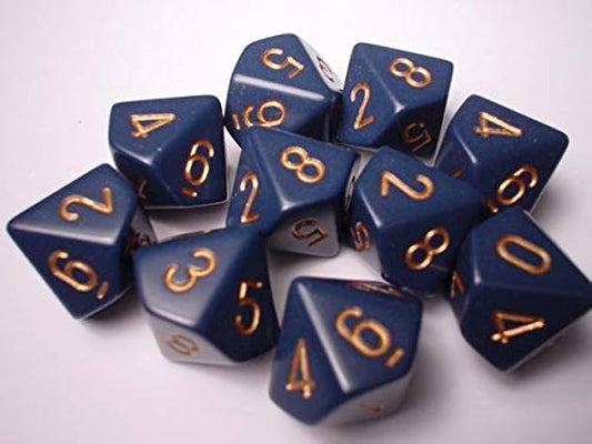 Opaque Dusty Blue/ Copper (Set of Ten d10)