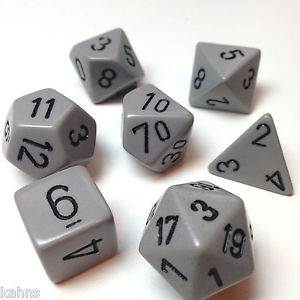 Opaque Dark Grey/Black  (Polyhedral 7-Die Set)