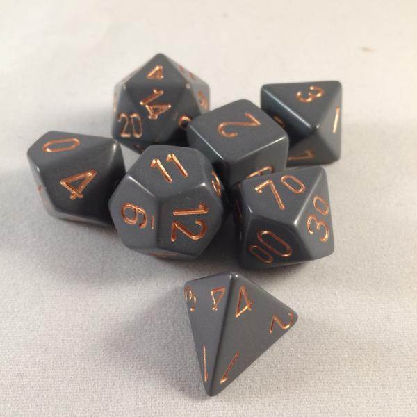 Opaque Dark Grey/ Copper (Polyhedral 7 Die Set)