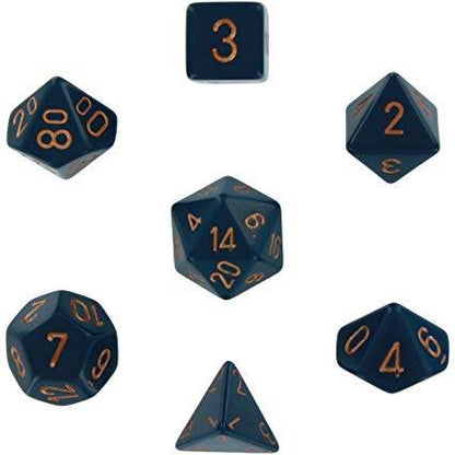 Opaque Dusty Blue/Copper (Polyhedral 7 Die Set)