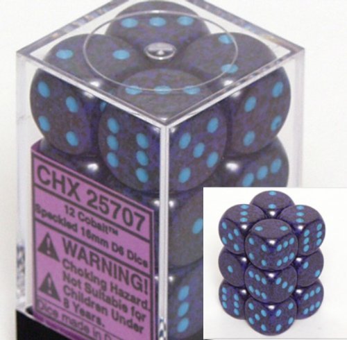 Speckled Cobalt (D6 Dice Block of 12)