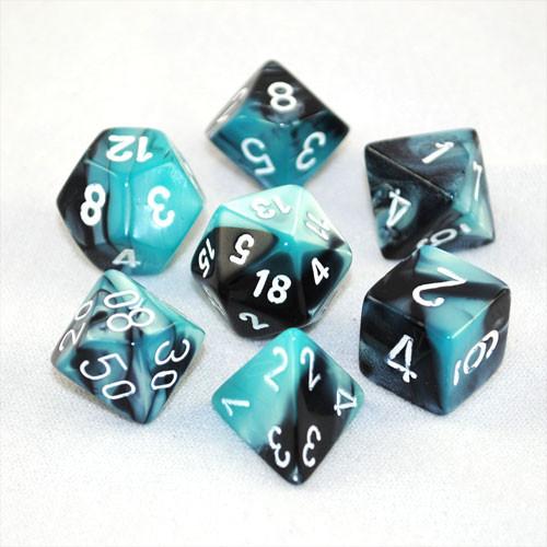 Speckled Black-Shell w/ White (Polyhedral 7-Die Set)