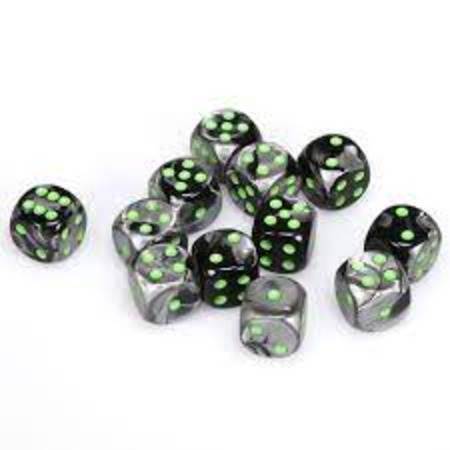 Gemini Black-Grey/Green (16mm D6 Block of 12)