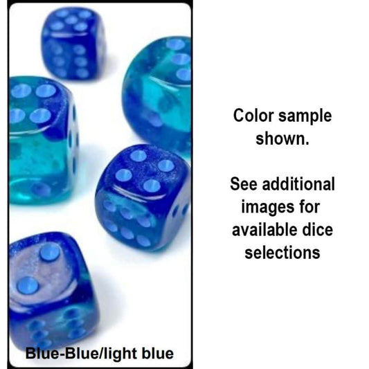 Gemini Blue-Blue/Light Blue (D6 Dice Block of 36)